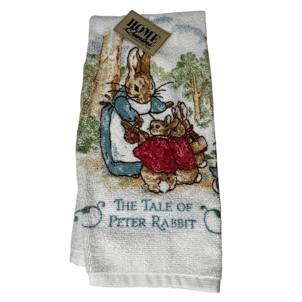 Vintage Home Quarters Beatrix Potter The Tale of Peter Rabbit hand towel NWT